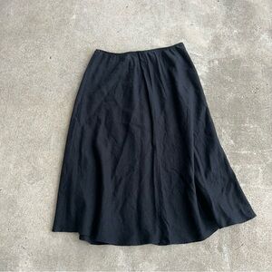 Eileen Fisher Long Black Skirt Irish Linen Plus Size 1X